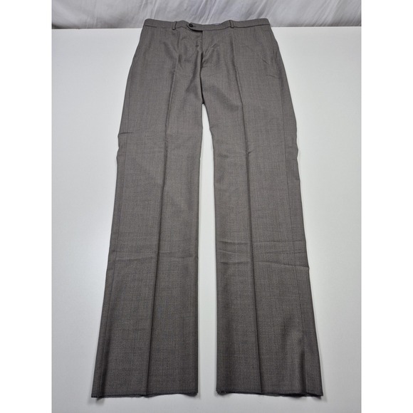 Ballin Dress Pants Mens 38x37 Gray Wool Flat Front Straight Comfort-EZE NWT